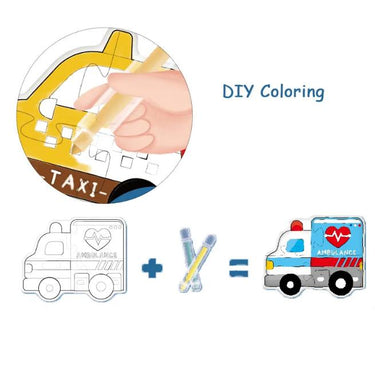 24Pcs DIY Jigsaw Assembly Colorist's Game